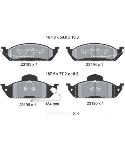 Textar Колодки дисковые передние