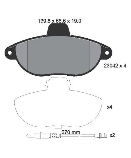 Textar Колодки дисковые передние