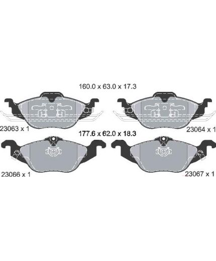 Textar Колодки дисковые передние