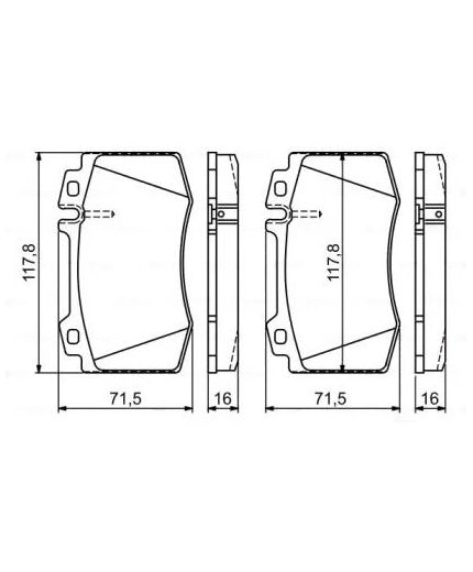 BOSCH Колодки дисковые передние