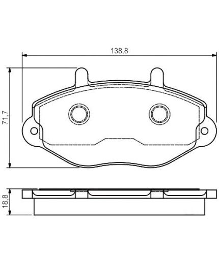 BOSCH Колодки дисковые передние
