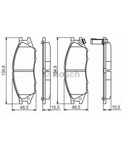 BOSCH Колодки дисковые передние Фото 2