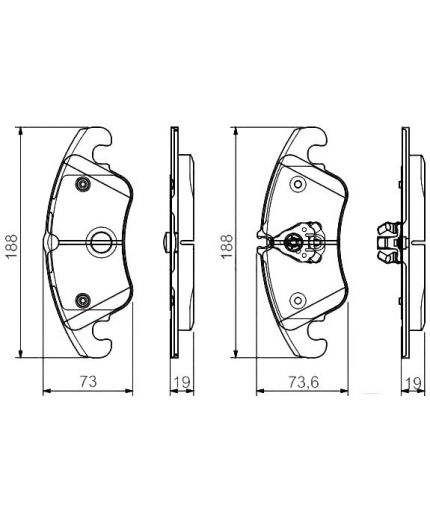 BOSCH Колодки дисковые передние