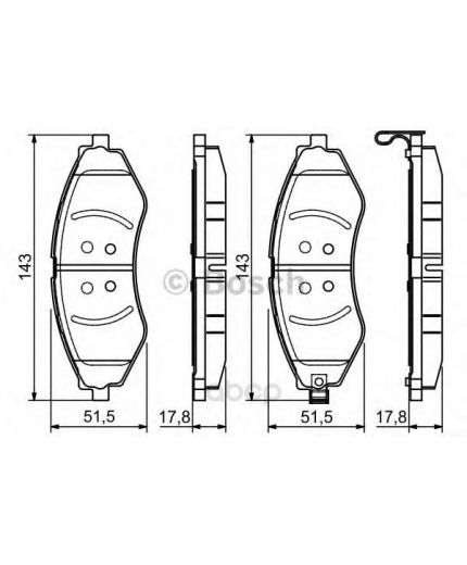 BOSCH Колодки дисковые передние
