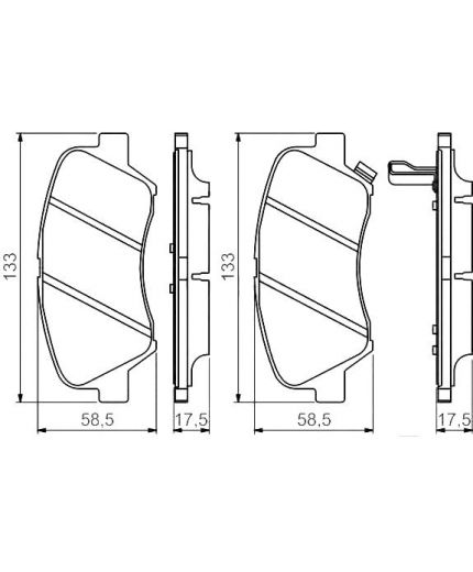 BOSCH Колодки дисковые передние Фото 2