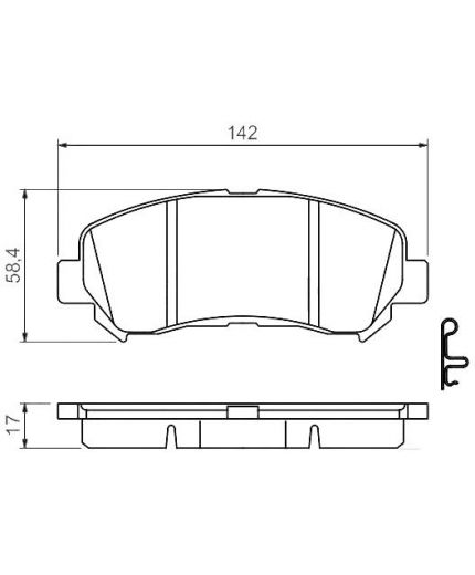 BOSCH Колодки дисковые передние
