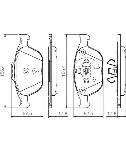 BOSCH Колодки дисковые передние