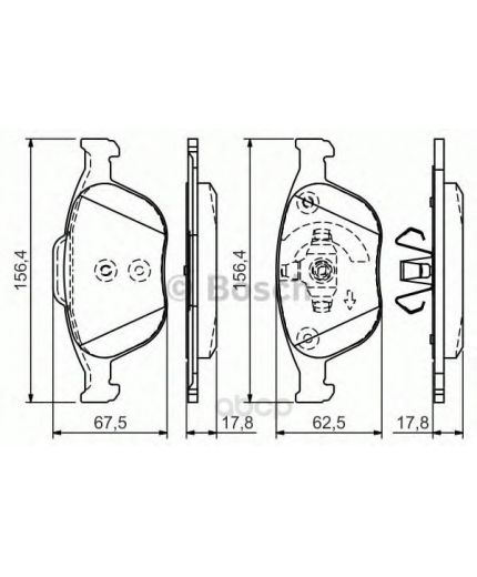 BOSCH Колодки дисковые передние Фото 2