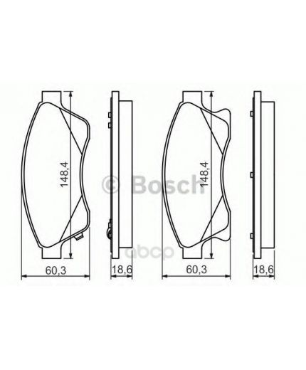 BOSCH Колодки дисковые передние