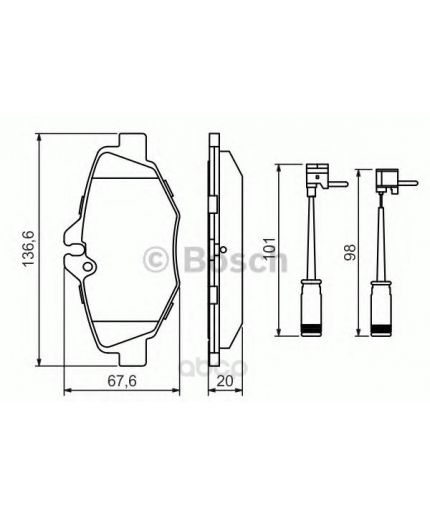 BOSCH Колодки дисковые передние