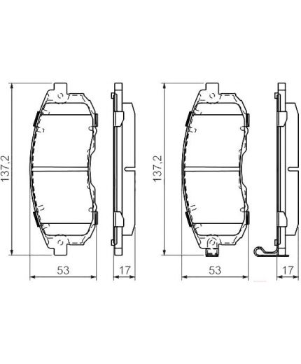 BOSCH Колодки дисковые передние