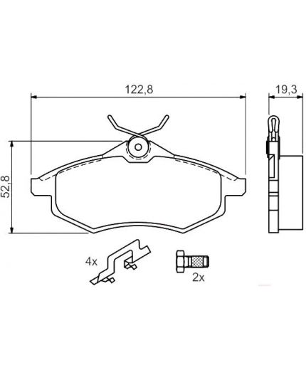 BOSCH Колодки дисковые передние