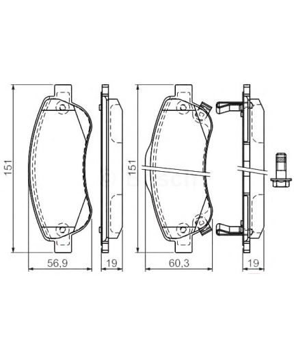 BOSCH Колодки дисковые передние