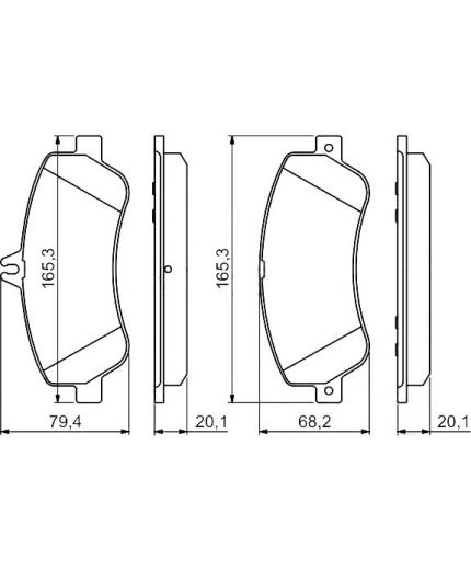 BOSCH Колодки дисковые передние