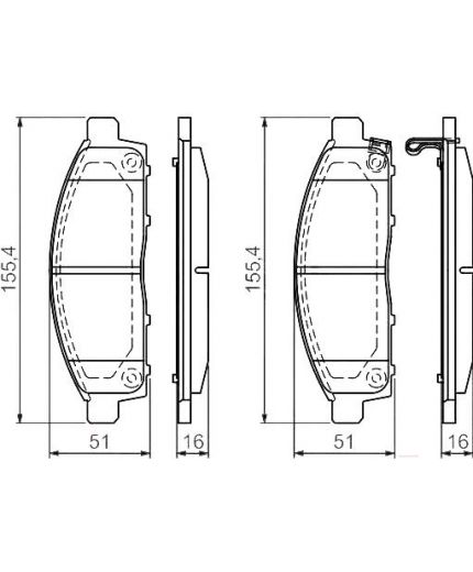 BOSCH Колодки дисковые передние