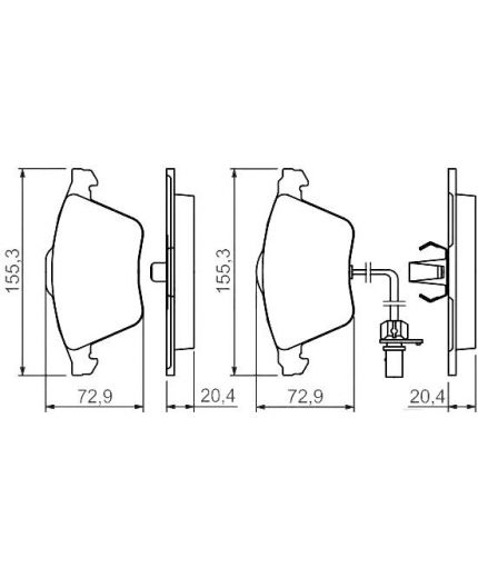 BOSCH Колодки дисковые передние
