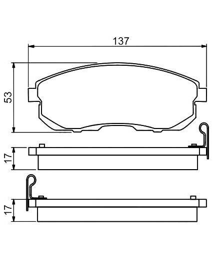BOSCH Колодки дисковые передние