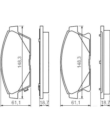 BOSCH Колодки дисковые передние
