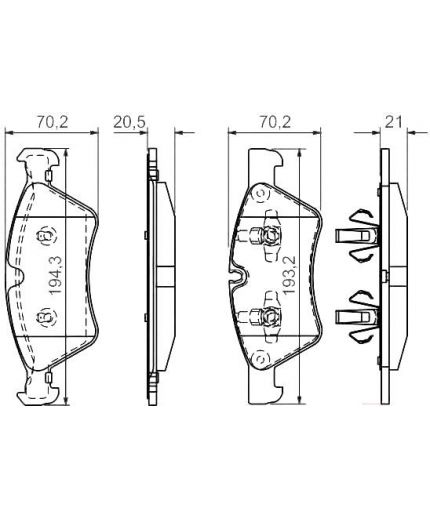 BOSCH Колодки дисковые передние