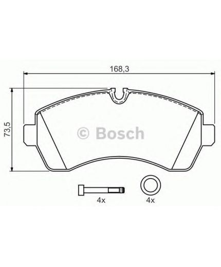 BOSCH Колодки дисковые передние
