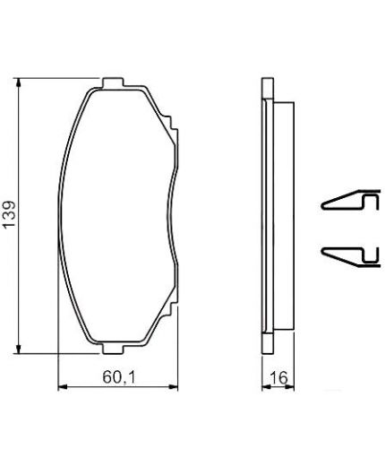 BOSCH Колодки дисковые передние