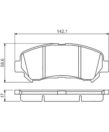 BOSCH Колодки дисковые передние