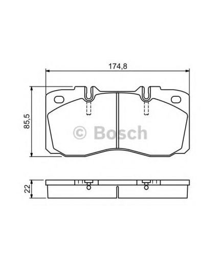 BOSCH Колодки дисковые передние