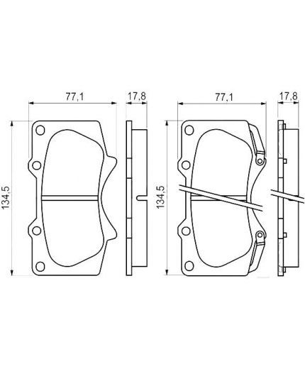 BOSCH Колодки дисковые передние