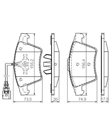 BOSCH Колодки дисковые передние