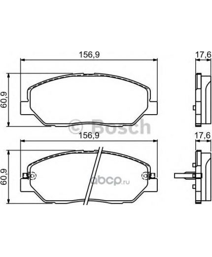 BOSCH Колодки дисковые передние
