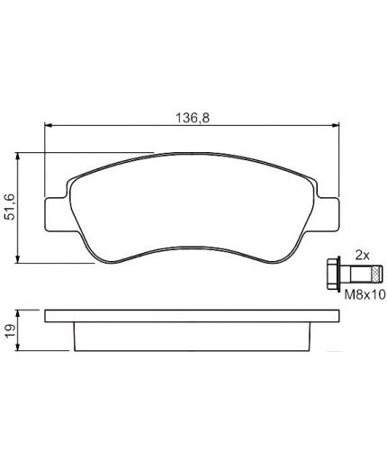 BOSCH Колодки дисковые передние