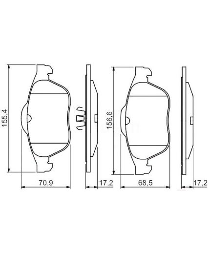 BOSCH Колодки дисковые передние