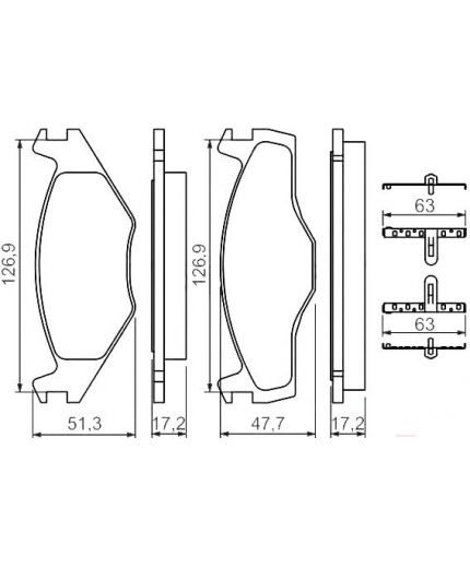 BOSCH Колодки дисковые передние