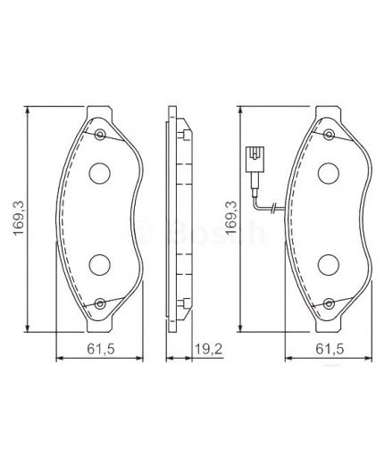 BOSCH Колодки дисковые передние