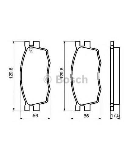 BOSCH Колодки дисковые передние