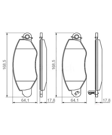 BOSCH Колодки дисковые передние
