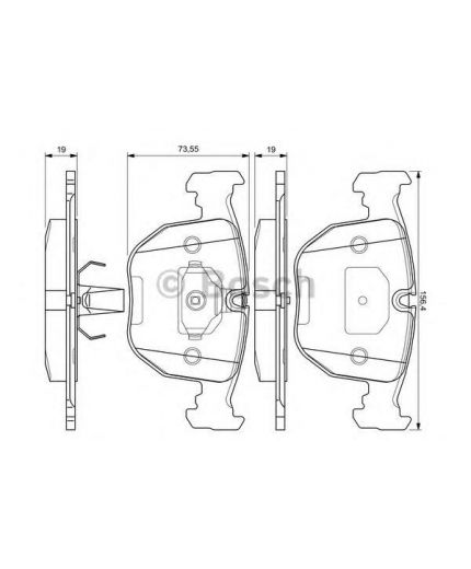 BOSCH Колодки дисковые передние