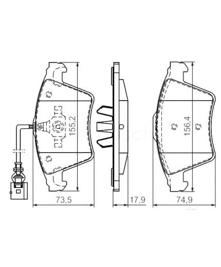 BOSCH Колодки дисковые передние