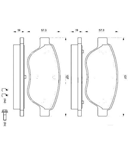 BOSCH Колодки дисковые передние