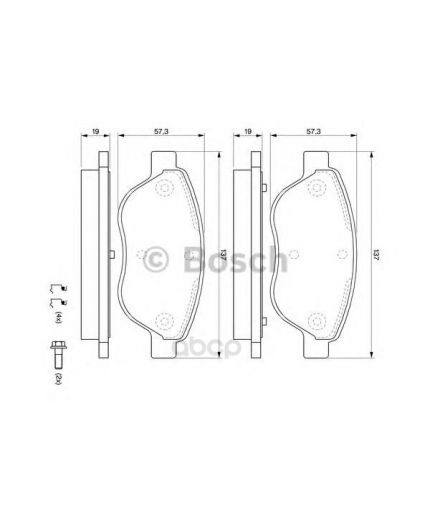 BOSCH Колодки дисковые передние Фото 2