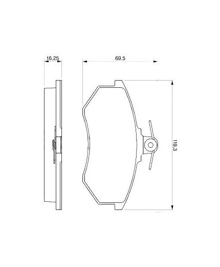 BOSCH Колодки дисковые передние