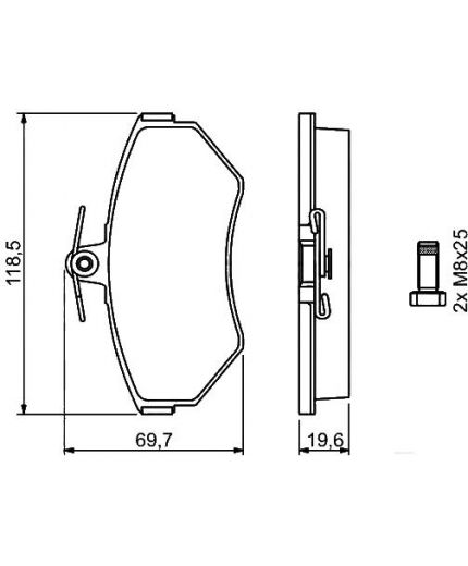 BOSCH Колодки дисковые передние