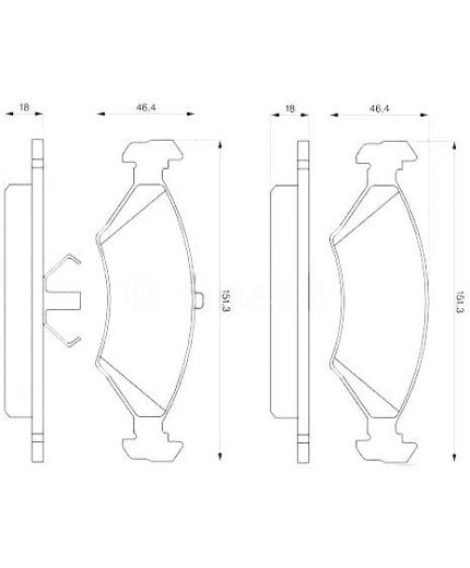 BOSCH Колодки дисковые передние