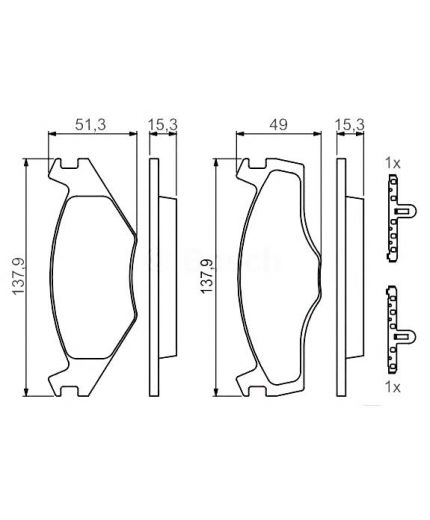 BOSCH Колодки дисковые передние