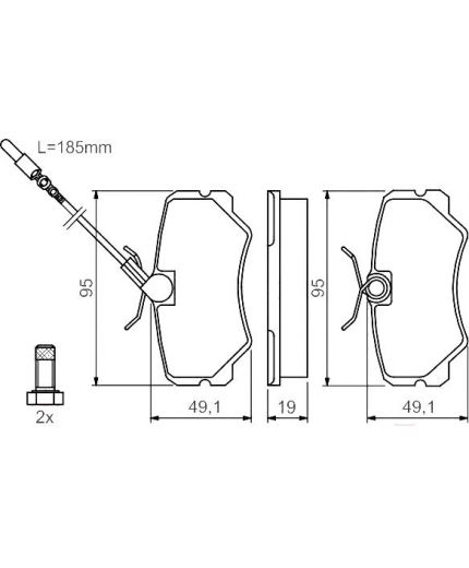BOSCH Колодки дисковые передние