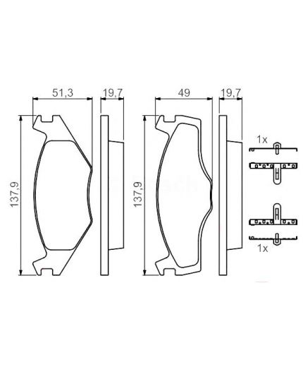 BOSCH Колодки дисковые передние