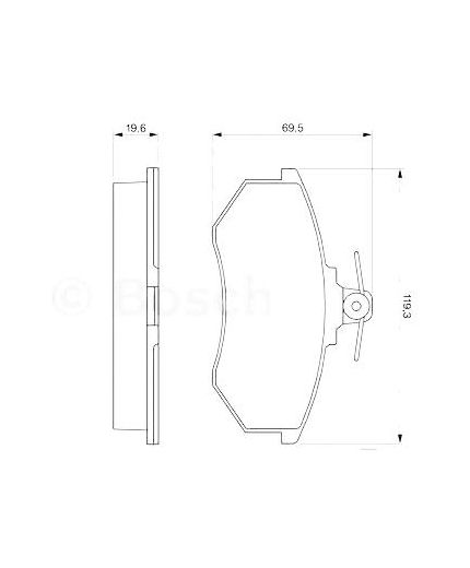 BOSCH Колодки дисковые передние