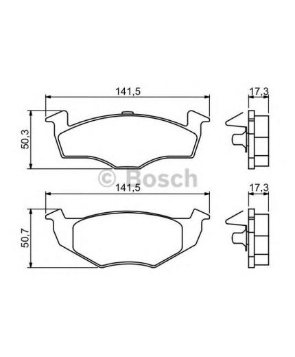 BOSCH Колодки дисковые передние