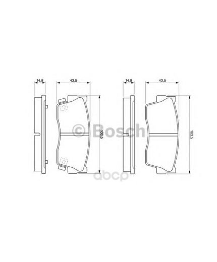 BOSCH Колодки дисковые передние Фото 2