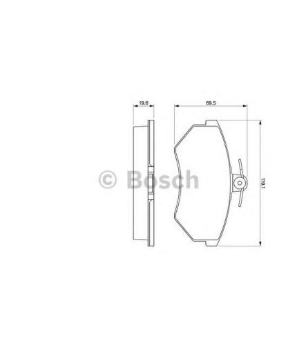 BOSCH Колодки дисковые передние
